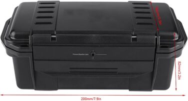 Ящик для зберігання виживальної техніки Yosoo Health Gear, водонепроникний, ударостійкий, стійкий до тиску, герметичний, портативний, для подорожей на свіжому повітрі, 200x98x82 мм, водонепроникний корпус типу C 200 * 98 * 82 мм