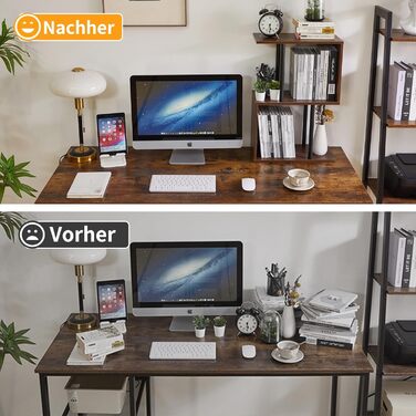 Подібний вузький журнальний столик, 3-ярусний журнальний столик з відкритими полицями, нековзні ніжки, сучасна тумбочка, журнальний столик для невеликих приміщень, вітальня, коричневий YD-ST003LW