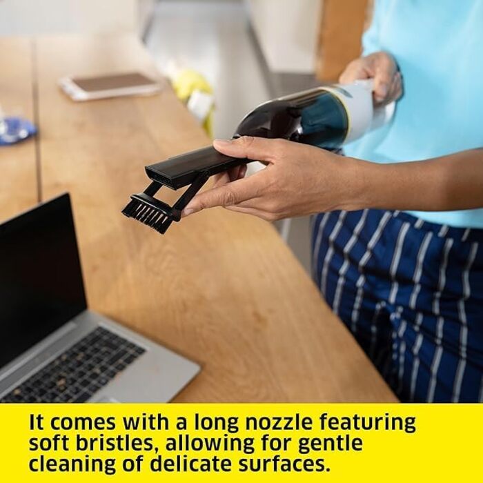 Акумуляторний ручний пилосос Krcher CVH 2, компактний і легкий пилосос для швидкого прибирання крихт, контейнер для пилу 0,15 л, в