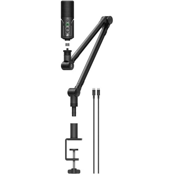 Стрімінговий набір Sennheiser Profile з USB-мікрофоном та бездротовою ігровою гарнітурою Corsair HS80 RGB Multiplatform Dolby Atmos, всеспрямований мікрофон, сумісність з iCUE PC, Mac, PS5, PS4 Carbon