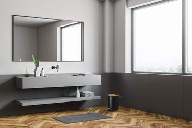 Відро для косметики VMbathrooms 3 л в елегантному чорному дизайні Педальне відро з механізмом плавного закриття Елегантне відро дл