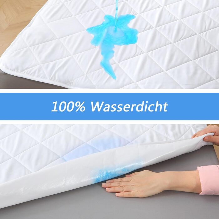 Водонепроникний наматрацник Bedecor 180x200 см з 4 еластичними кутами - сертифікований Oeko-Tex дихаючий наматрацник, захист від вологи, наматрацник для людей з нетриманням, який можна прати