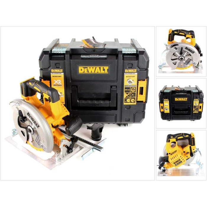 Акумуляторна портативна циркулярна пила Dewalt 18 Вольт 64 мм DCS570NT (макс. глибина різання 64 мм, ø пильного диска 184 мм, регу