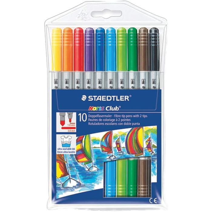 Ручка Staedtler 320NWP10 Dopper Fibre Noris Club Assorted Inh.10 (5)