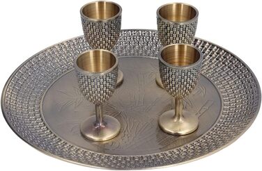 Турецький чайний сервіз у вінтажному стилі, сплав цинку, рельєфний візерунок, стійкі кольори, надзвичайно міцний, турецький кавовий набір