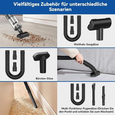 Автомобільний ручний пилосос акумуляторний - 9500PA потужний портативний міні-пилосос - 30хв роботи USB акумуляторний автомобільни