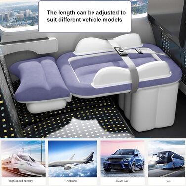 Легке надувне дитяче ліжечко, м&39який флок, регулюється для автокрісел, легке надування та здування, компактне для транспортування, портативний дитячий надувний матрац