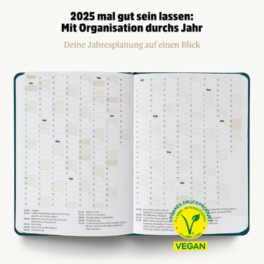 Цілісний календар зустрічей для більшої уважності та любові до себе екологічно чистий планувальник у зручному форматі DIN A6 (Wald 2025), 2025