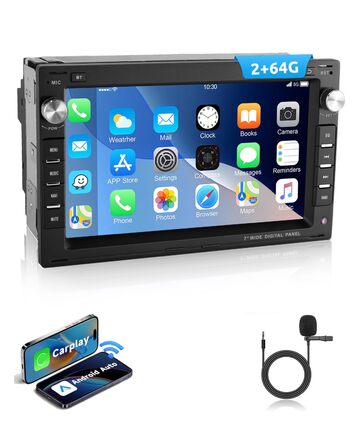 Автомагнітола ESSGOO Wireless CarPlay та Android 264G Android 15 для VW Polo MK3/4 9N Golf 4 Passat B5 T5 Seat Skoda, 7-дюймовий сенсорний екран з Bluetooth FM RDS GPS WiFi