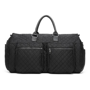 Сумка для одягу Seyfocnia Convertible для жінок, шкіряні сумки для одягу з чохлом для взуття, підвісні дорожні сумки 2-в-1, модні чорні