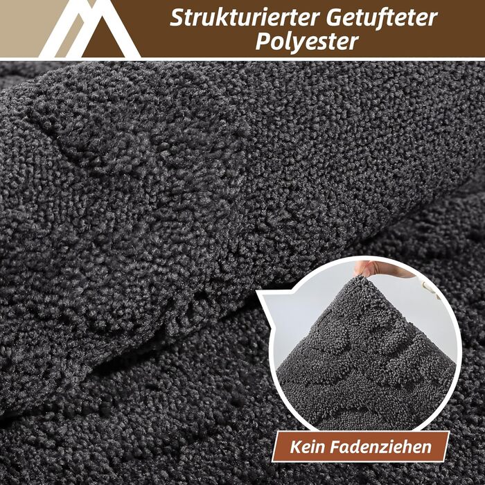 Килимок COSY HOMEER для вловлювання бруду 80 x 120 см, килимок для дверей, що миється, нековзний килимок для входу в приміщенні, килимок для входу, вхідні двері, темно-сірий, 80 x 120 см (прямокутний)