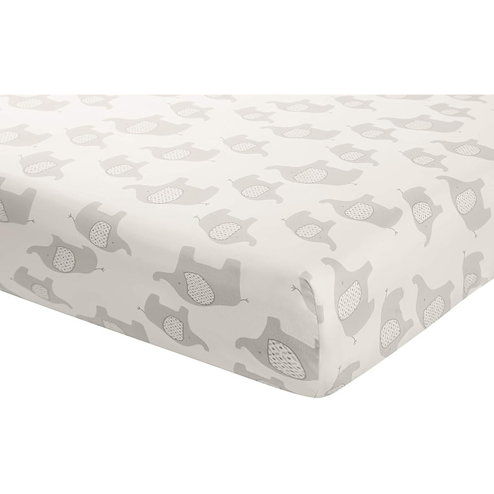 Комплект дитячої постільної білизни La Premura для хлопчиків, сірі слоники та цуценята, стандартний розмір, 3 предмети, сіра пості