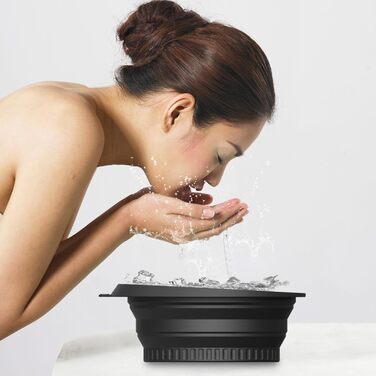 Універсальна чаша для кемпінгових раковин - Силіконова складна чаша, багаторазова раковина для догляду за шкірою, купання, охолодження обличчя, оздоровлення на кухні