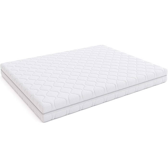 Двосторонній матрац Storeo Basics High Elasticity, середньої жорсткості (H3) та жорсткої (H4), 90 x 200 x 20 см, білий