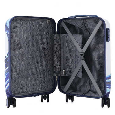Валіза Semi Line 20' (S) White/Blue Print (T5653-1)