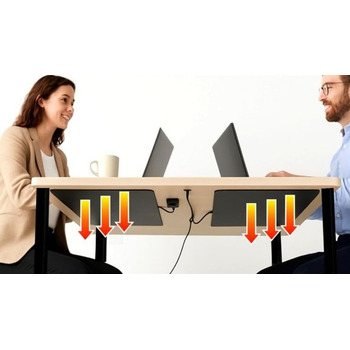 Інфрачервоний обігрівач для столу 200 Вт, що встановлюється під стіл самоклеюча нагрівальна панель для столу та столу Зігріває ноги, регульована яскравість, інфрачервоне випромінювання понад 60 Durensa