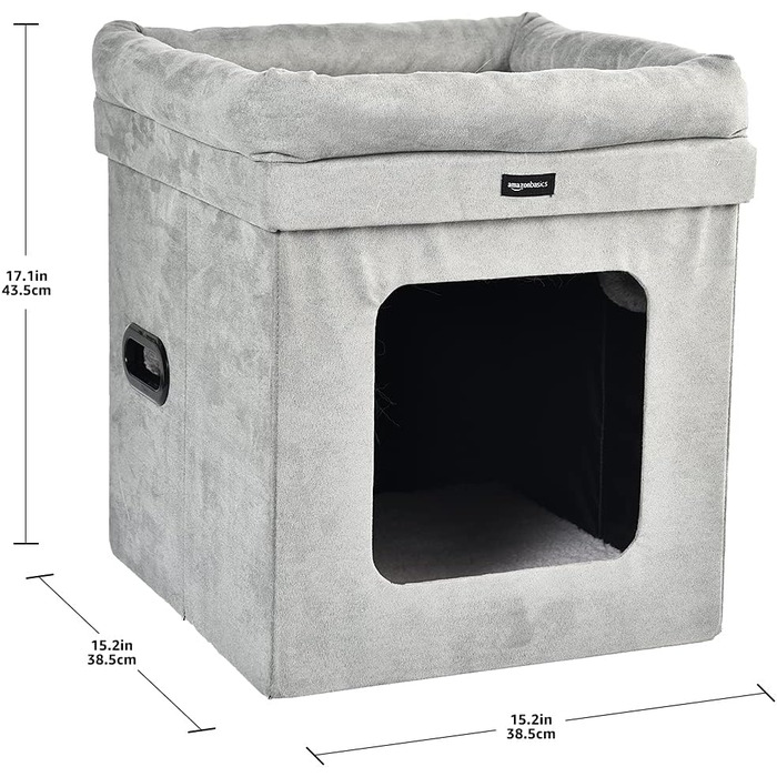 Складаний котячий будиночок Storeo Basics, 38 x 38 x 43 см, сірий