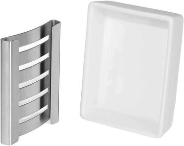 Мильниця OneAmg, керамічне сидіння з нержавіючої сталі SUS 304, тримач для мила, подвійна мильниця без свердління для ванної кімна