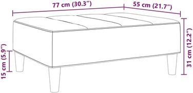 Чорна тканинна підставка для ніг, 77 x 55 x 31 см, 4007391