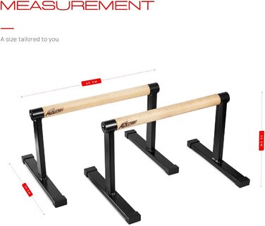 Преміум-паралети до 1500 кг - Дерев&39яні та металеві ручки для віджимань - Нековзні ручки для стійки на руках/турніри - Турніри для віджимань для калістеніки, силових тренувань та йоги MAX