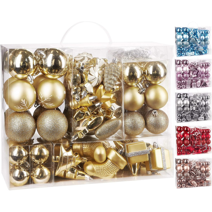 Набір різдвяних кульок 77 шт BRUBAKER