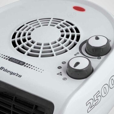 Обігрівач Orbegozo FH 5030 2 рівні потужності, функція обдуву холодним повітрям, регульований термостат, ручка для перенесення, 2500 Вт, білий