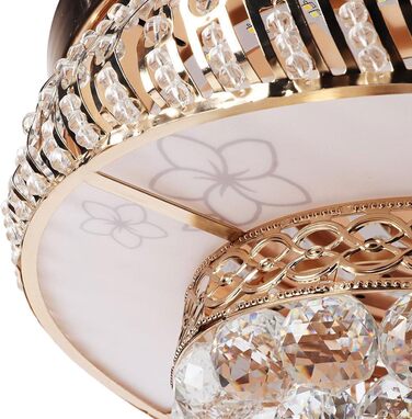 Безшумна лампа для вентилятора Сучасні кришталеві стельові вентилятори з підсвічуванням 3 кольори 6 швидкостей з пультом дистанцій