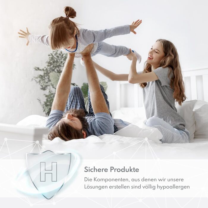 Матрац FDM 80x160 см, рівень жорсткості H3, висота 16 см, дитячий матрац, пінополіуретановий матрац, HR-піна, пінополіуретан, гречка, 7 зон комфорту з гіпоалергенним покриттям, чохол преміум-класу, що прається, сертифікований Oeko-Tex, Paulo 80 x 160 см