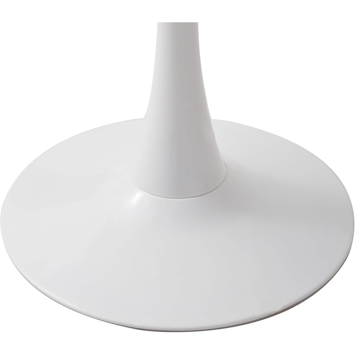 Круглий обідній стіл, сучасний обідній стіл у стилі кежуал, підходить для 2-4 осіб, ідеально підходить для вітальні, їдальні, кухні, кафе - Білий - 80 см 80*80*75 см Білий