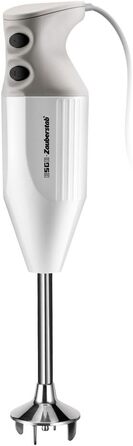 Ручний блендер, білий, з аксесуарами, від 10 000 до 16 000 об/хв, ручний блендер, ручний міксер, аксесуари, 140 Вт, ергономічний дизайн ручки, подвійний перемикач, центрування на застібці, 90310 M 122 S