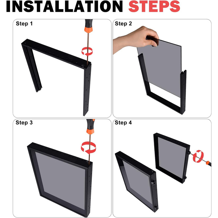 Серверна стійка GeeekPi 4U, 10-дюймова мережева стійка для серверів, мережевого та аудіо/відео обладнання, кріплення для стійки DeskPi RackMate T0 Plus, глибина 260 мм, чорний колір, 4U x 10,23&quot x Ш