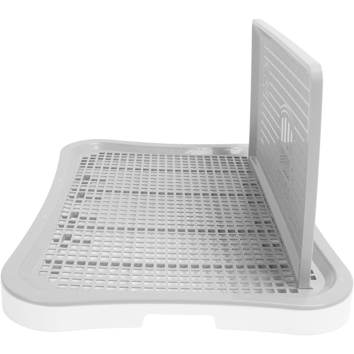 Туалет для дресирування домашніх тварин, портативний лоток для сечовипускання зі знімною настінною підставкою, туалет для дресирування цуценят та кошенят в одному фіксованому місці для дрібних тварин (білий)