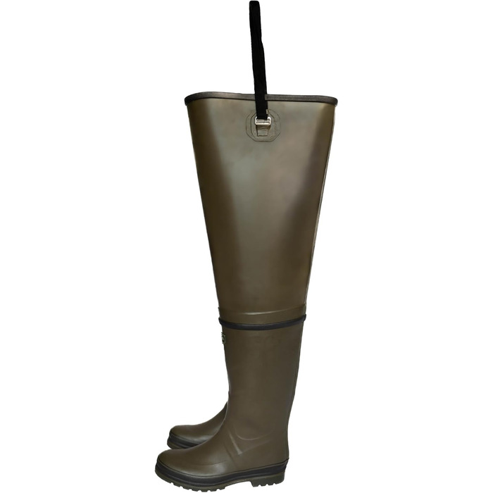 Гумові вейдерси TIGAR Drina, гумові вейдерси Tara з неопреном, ручної роботи, для рибалок, мисливців, рибалок, для різних сезонів, дуже міцні та надійні, розмір 41, зелена гума - Drina