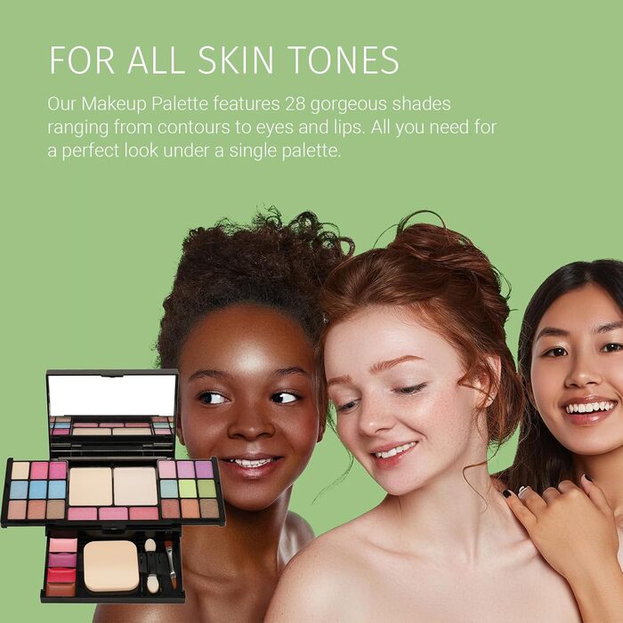 Палітра тіней BrilliantDay Shimmer Smoky (28 кольорів)