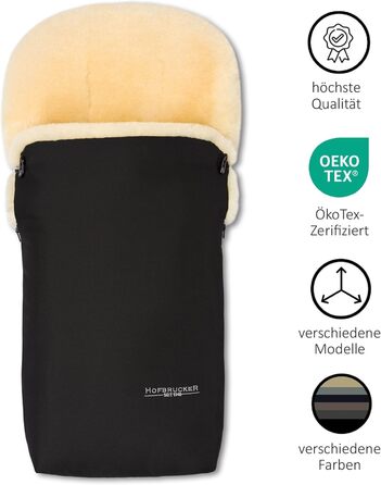 Муфта для ніг Hofbrucker з овечої шкіри Putzi для коляски, баггі/зимова муфта для ніг вітро- та водовідштовхувальна/тепла муфта дл