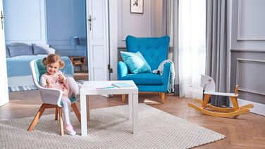 В 1 стільчик для годування TIXI, стільчик для годування, дитячий стільчик, комбінований стільчик з водонепроникного матеріалу, дер