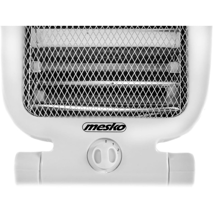 Кварцовий інфрачервоний обігрівач Mesko MS7710, інфрачервоний обігрівач з 2 режимами нагріву, низьке енергоспоживання, променевий інфрачервоний обігрівач з 2 галогенними лампами, захист від перекидання, портативний, 400/800 Вт