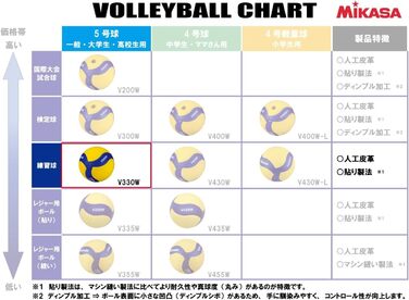 Волейбольний м'яч Mikasa V330W, Розмір 5, Аеродинамічний дизайн, Схвалено FIVB, М'яка поверхня