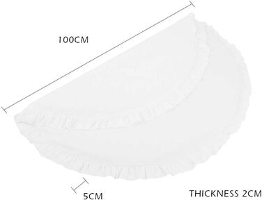 Ігровий килимок для дитини, круглий м'який бавовняний ігровий килимок, дитячий ігровий килимок товщиною 2 см, 100 x 100 см (білий)