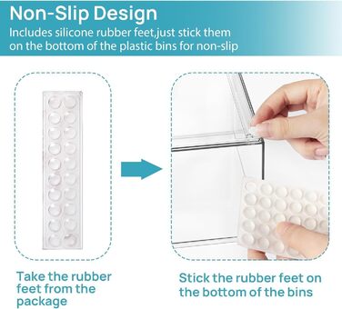 Коробки для зберігання Vtopmart з 5 шухлядами, прозорий органайзер для туалетного столика, нековзний органайзер з шухлядою для ванної кімнати, туалетного столика, письмового столу, прозорий набір з 5 шухляд (широкі*1високі*2середні*2)