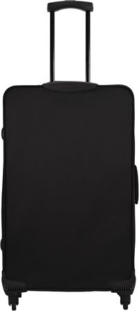 Дорожня валіза-візок SIGN Fabric Suitcase (набір ручної поклажі середньої та великої розмірів) компенсатор 5 см (чорний, ручна поклажа (60 см)) Ручна поклажа (60 см) Чорний