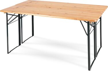 Пивний намет Stagecaptain BBT-170 Hirschgarten, стіл 170 см, 2 шт. - 2 міцних пивних столи (170 см завдовжки) - Лакована поверхня - Складаний - Легко зберігати та транспортувати
