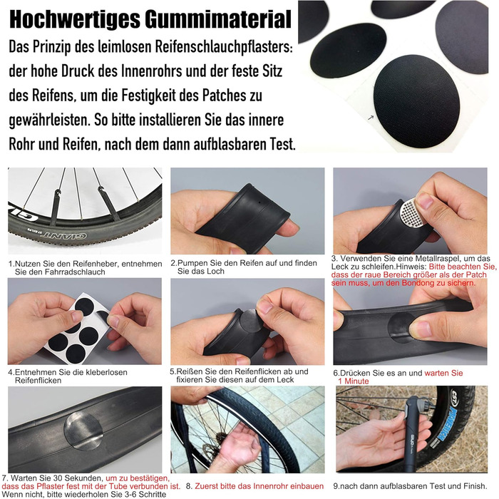 Набір для ремонту велосипедів DAWAY A35 - 16-в-1 мультиінструмент, міні-велосипедний насос, маніпулятори та латки