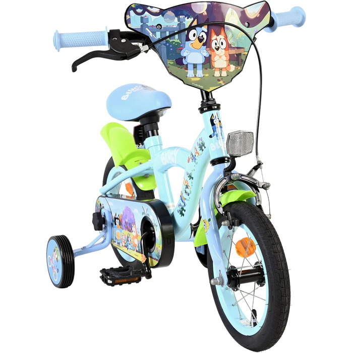 Дитячий велосипед Volare Bluey 12 35 років Ручне та ножне гальмо, знімні бічні колеса, захист ланцюга та світловідбивачі Регульоване сідло Подарунок для дівчаток та хлопчиків
