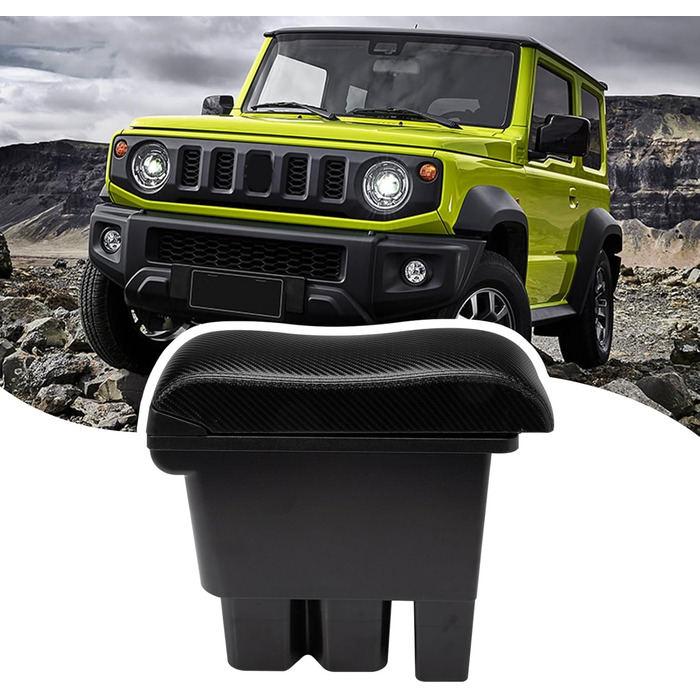 Підлокітник Swgaunc Підлокітник для нових аксесуарів Jimny 2018 2019 2020, центральний підлокітник з відсіками для зберігання та портом USB