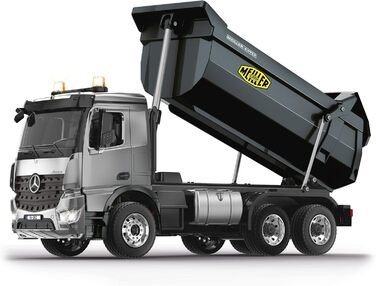 Модель самоскида Mercedes-Benz Arocs Meiller Metal 120 2,4GHz Підйомний механізм 15 кг, металеві шестерні, металевий кузов, повний привід (4WD), підвіска, гумові шини, LED освітлення / сигнальні вогні