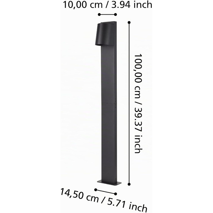 Стійкий LED-ліхтар для вулиці EGLO Stagnone, садовий торшер