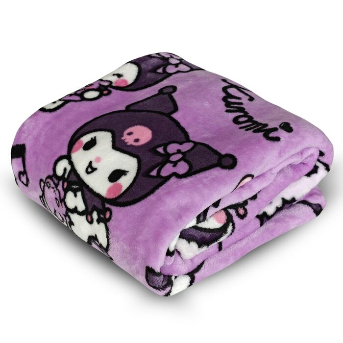 М&39яка ковдра з мікрофібри Kuromi Pink 130x170 см Кавайна ковдра для дівчаток або жінок, плед Sanrio для дивана або ліжка, оригінальна ідея подарунка на Різдво та День народження