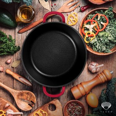 В1 лита алюмінієва сковорода з кришкою підходить для використання в духовці для запікання та тушкування або як сковорода для індук