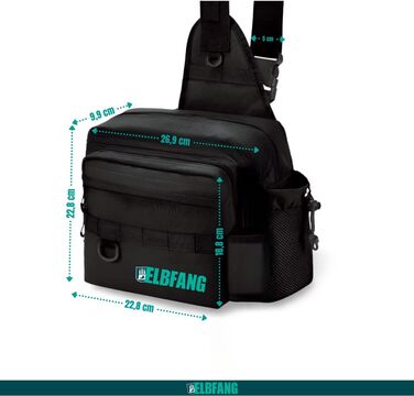 СУМКА ДЛЯ РИБАЛКИ ЧОРНА ВОДОСТІЙКА Рюкзак для риболовлі Сумка Сумка для риболовних приналежностей для рибалок для спінінгової риболовлі